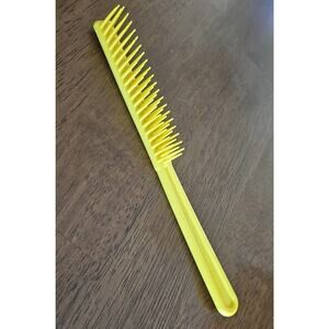 Vtg Tupperware 8" Mustard Yellow 436 Teaser Hair Comb Brush Teasing NOS